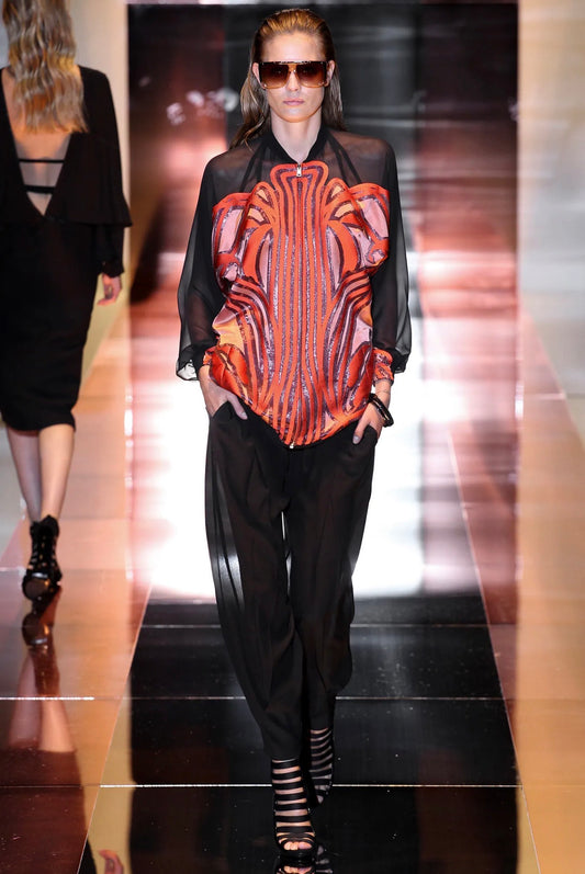 Gucci Frida Giannini Spring 2014 Look 5 crepe bombers