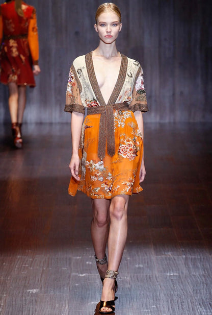 Gucci Frida Giannini Spring 2015 Look 43 Japanese crepe silk dress