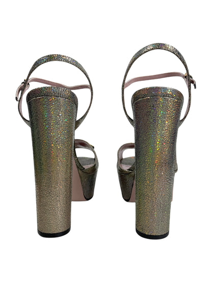 Gucci Horsebit metallic sandal