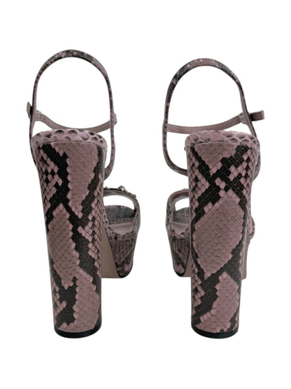 Gucci Horsebit sandal pink snakeskin