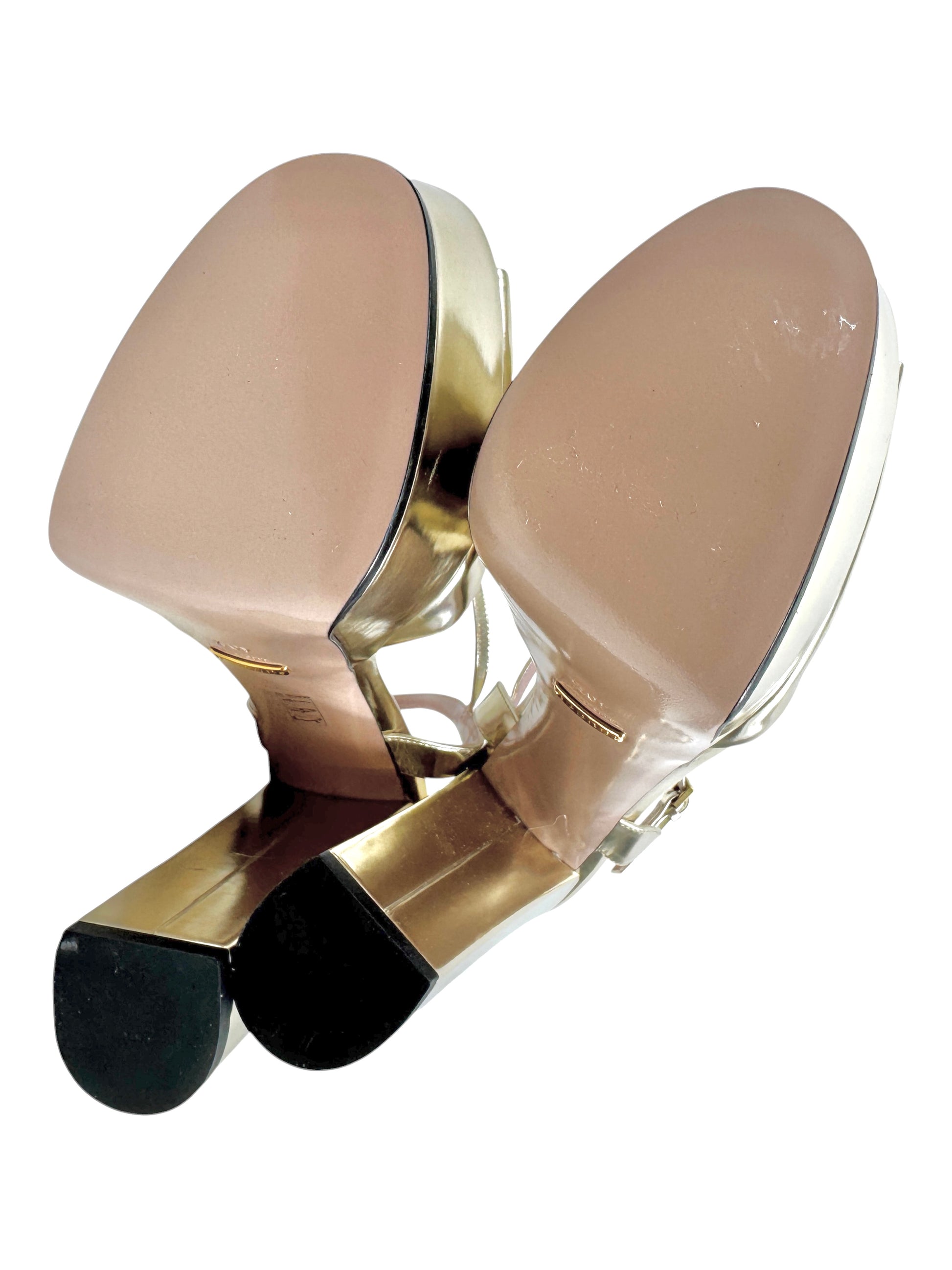 Gucci Horsebit sandals pumps gold 