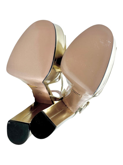 Gucci Horsebit sandals pumps gold 