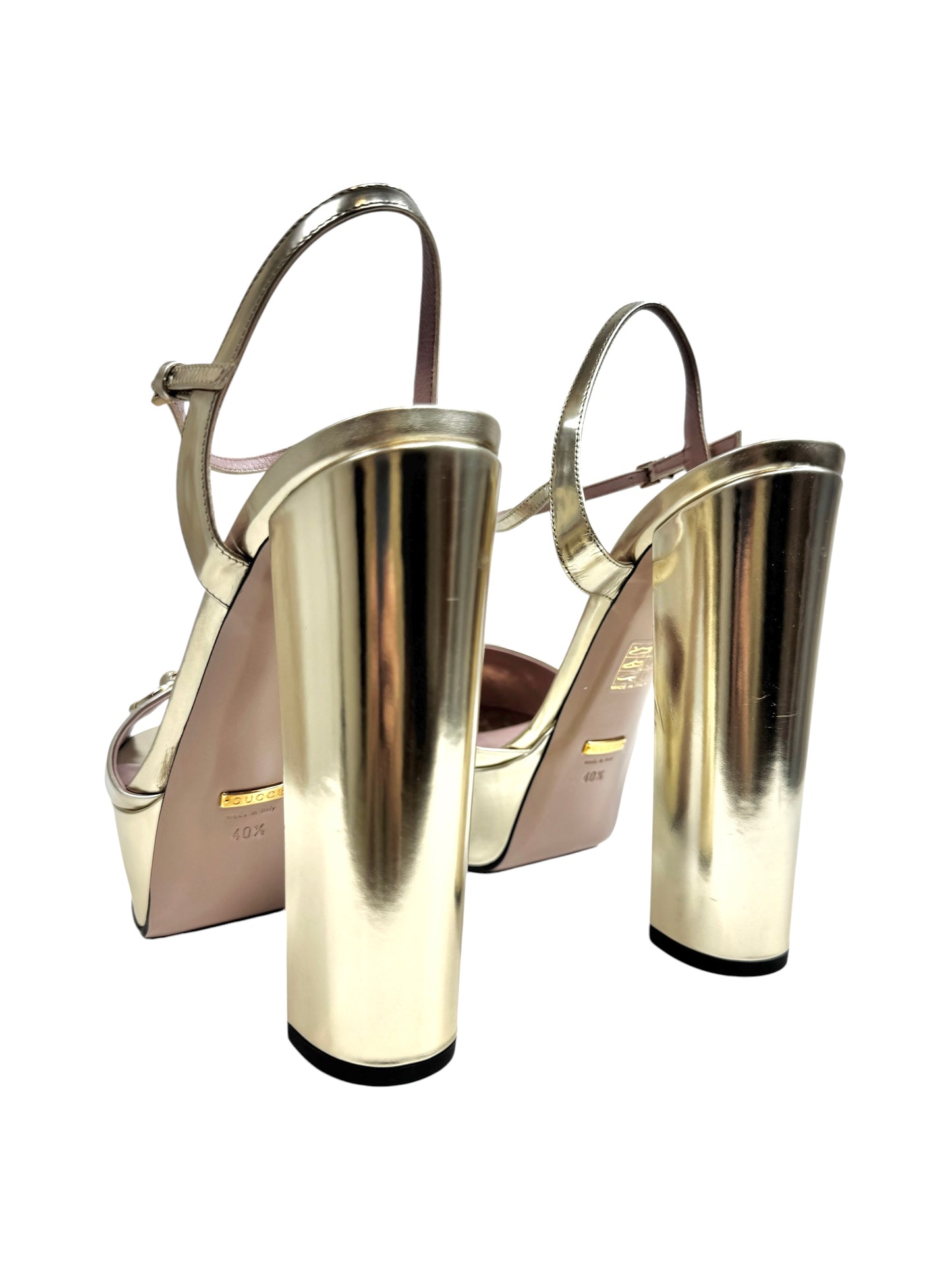 Gucci Horsebit sandals pumps gold 