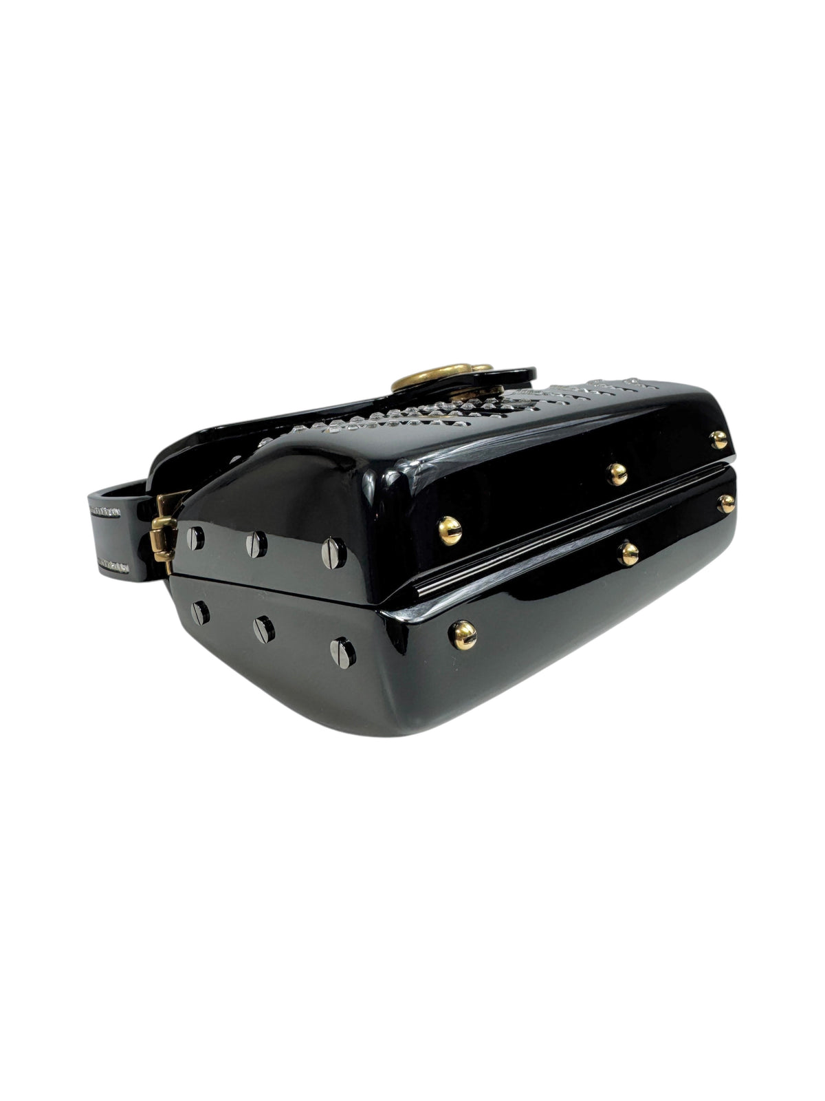 Gucci Marmont clutch resin and rhinestones