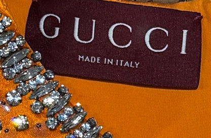 Gucci Sabato de Sarno Spring 2024 crystal silk dress 