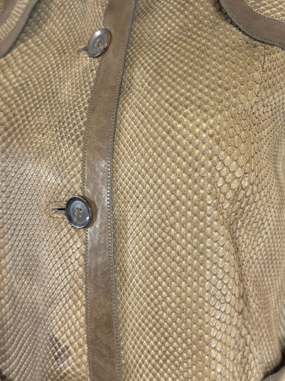 Gucci Snakeskin Taupe trench coat