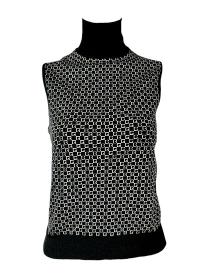 Gucci Tom Ford Fall 2000 GG knit black top