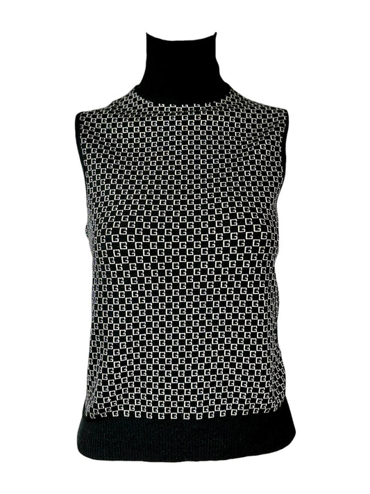 Gucci Tom Ford Fall 2000 GG knit black top