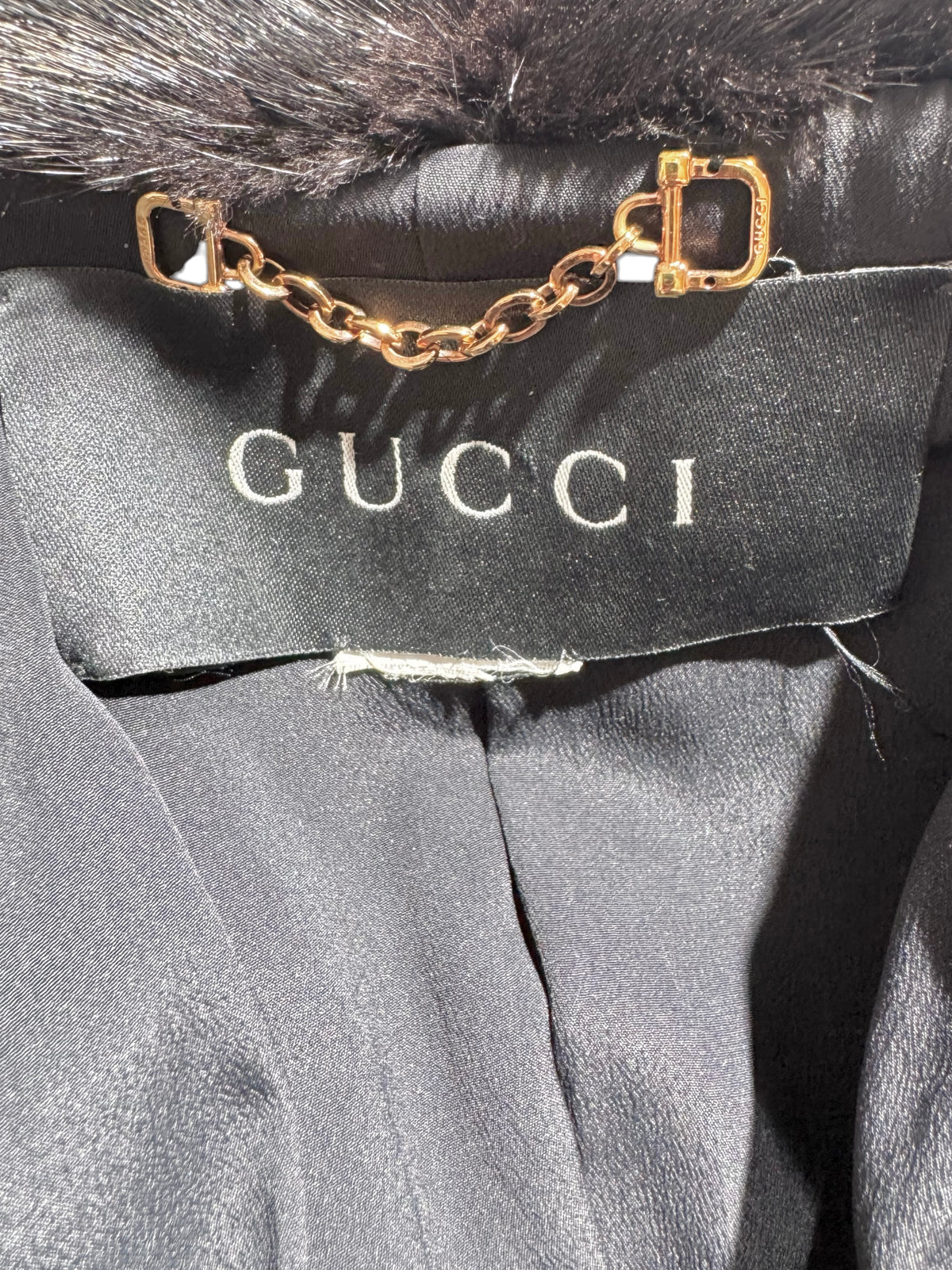 Gucci Tom Ford Fall 2004 Black suede Mink Astrakan coat