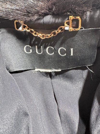 Gucci Tom Ford Fall 2004 Black suede Mink Astrakan coat