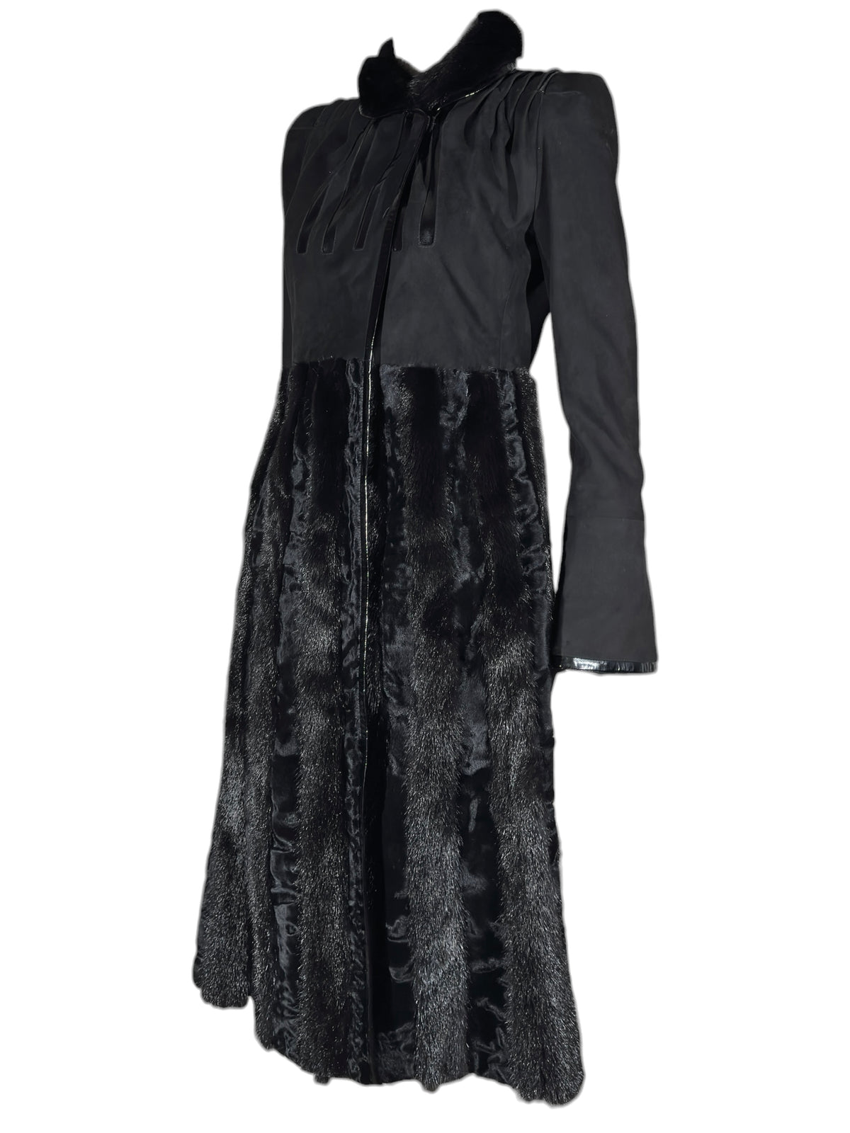 Gucci Tom Ford Fall 2004 Black suede Mink Astrakan coat