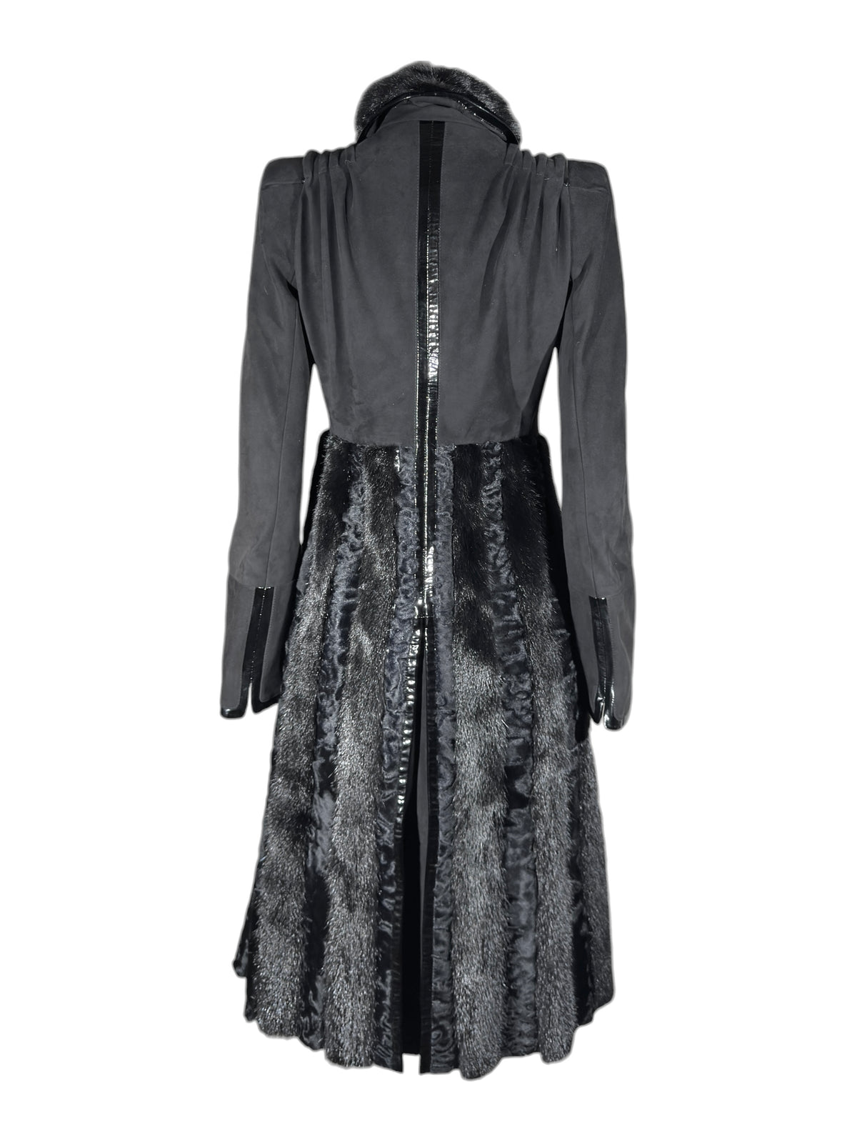 Gucci Tom Ford Fall 2004 Black suede Mink Astrakan coat