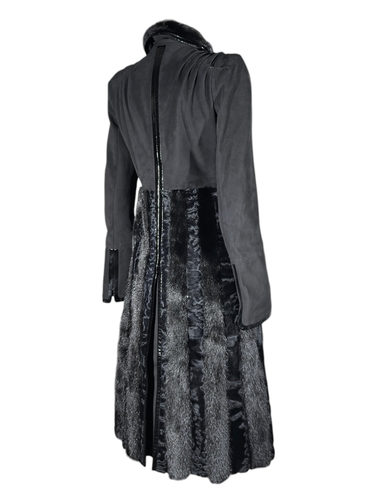 Gucci Tom Ford Fall 2004 Black suede Mink Astrakan coat