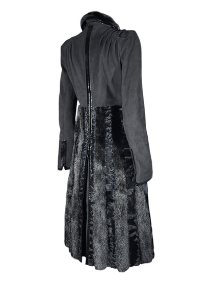 Gucci Tom Ford Fall 2004 Black suede Mink Astrakan coat