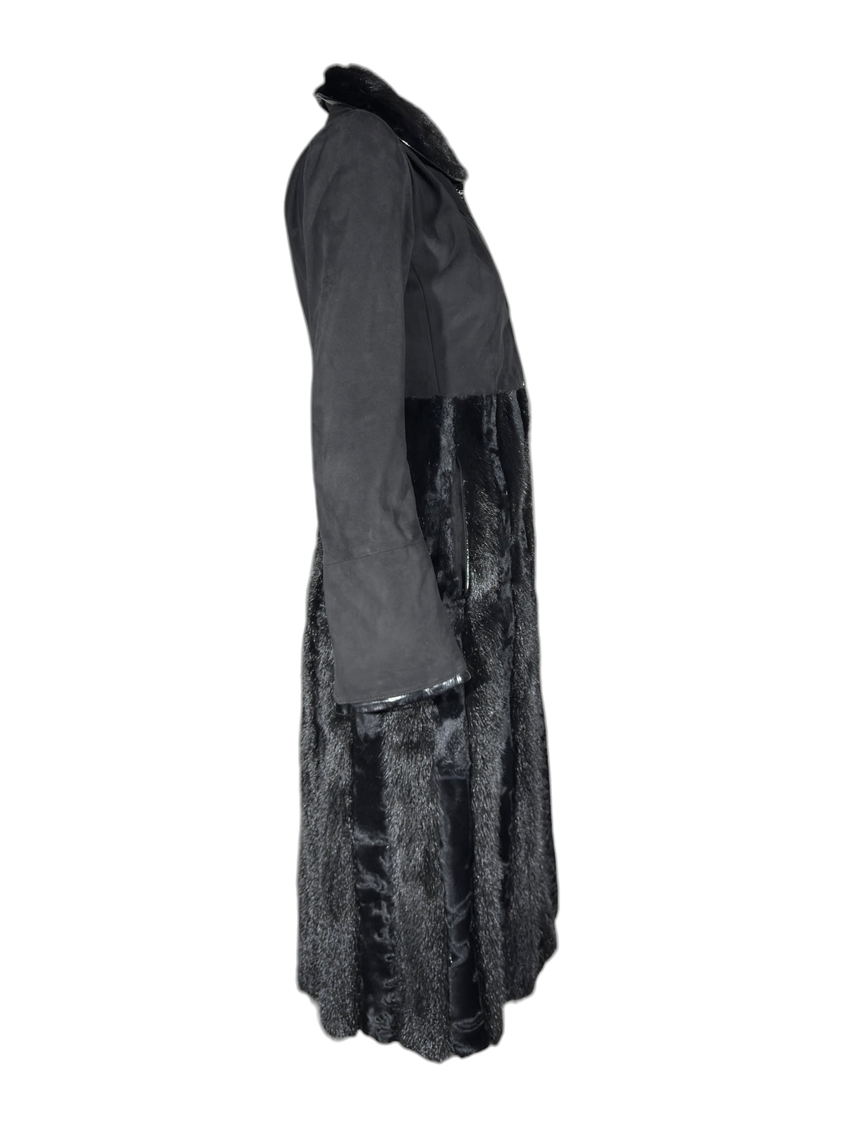 Gucci Tom Ford Fall 2004 Black suede Mink Astrakan coat