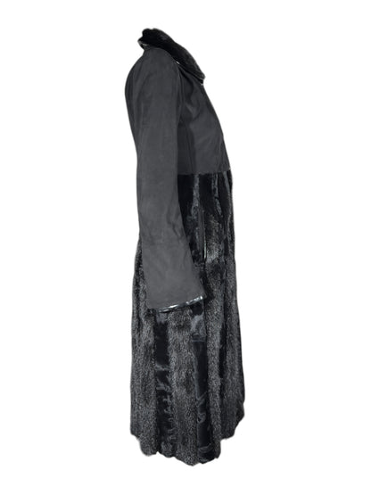 Gucci Tom Ford Fall 2004 Black suede Mink Astrakan coat