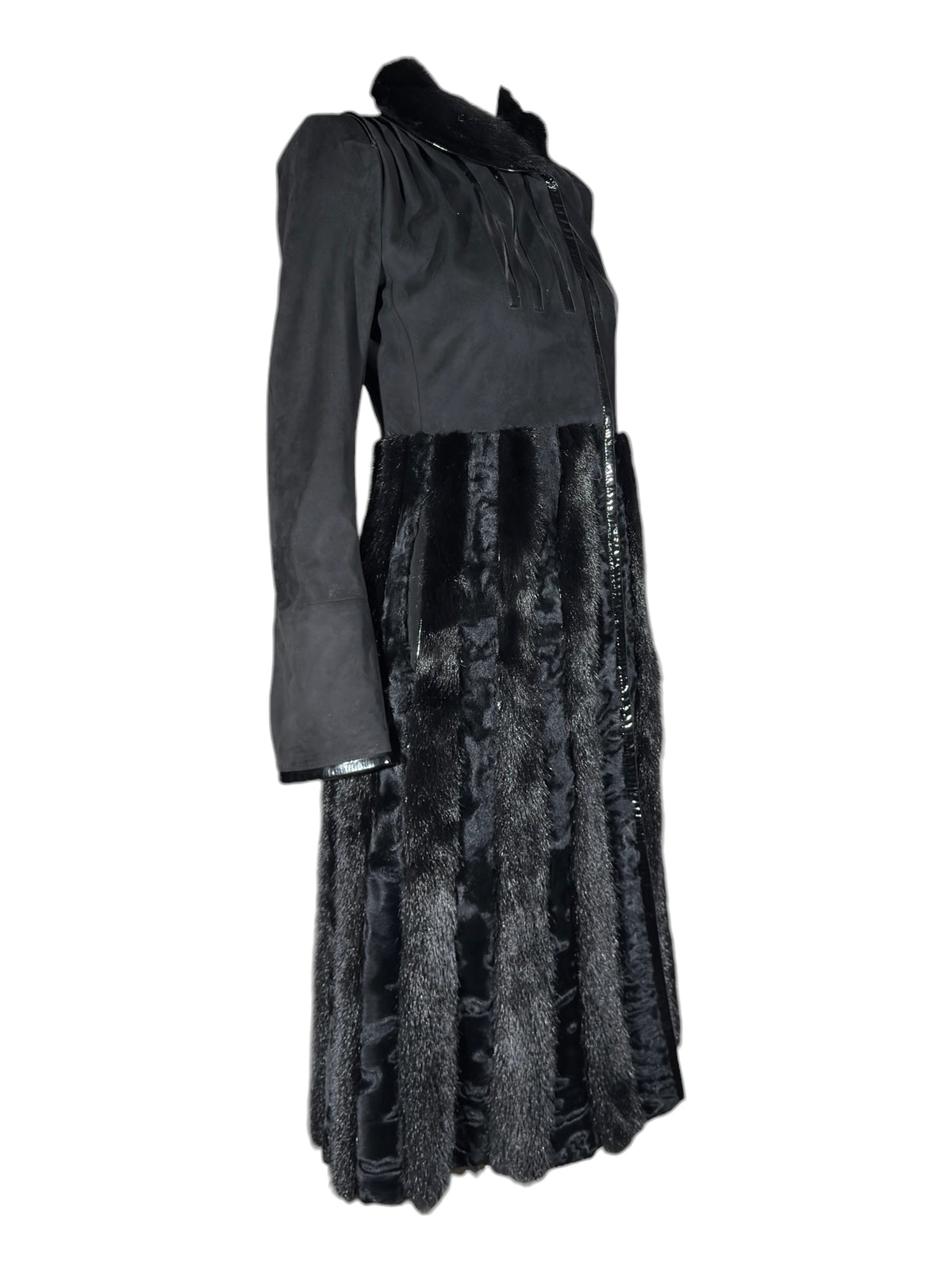 Gucci Tom Ford Fall 2004 Black suede Mink Astrakan coat