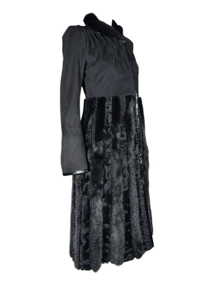 Gucci Tom Ford Fall 2004 Black suede Mink Astrakan coat