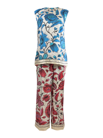Gucci X Alessandro Michele
Resort 2019 Collection  Antoinette Poisson printed silk suit
