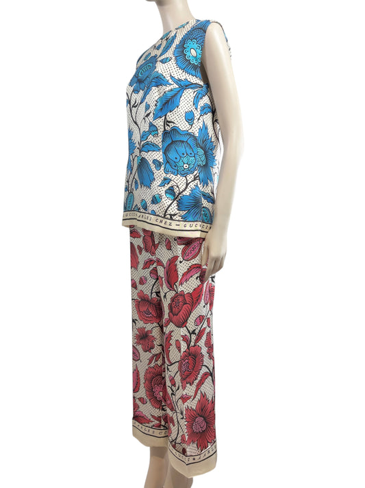 Gucci X Alessandro Michele
Resort 2019 Collection  Antoinette Poisson printed silk suit
