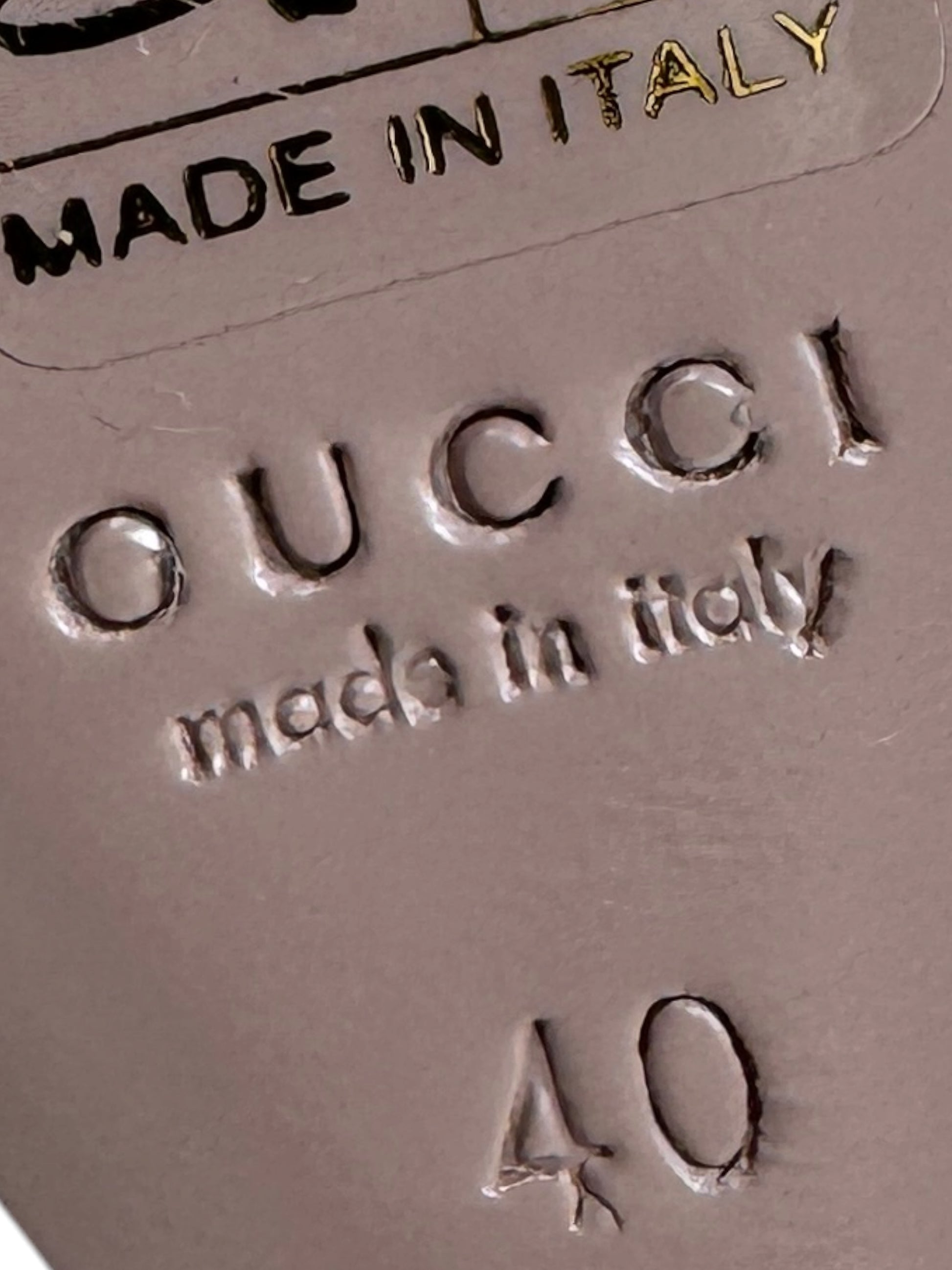 Gucci gold metallic platform 