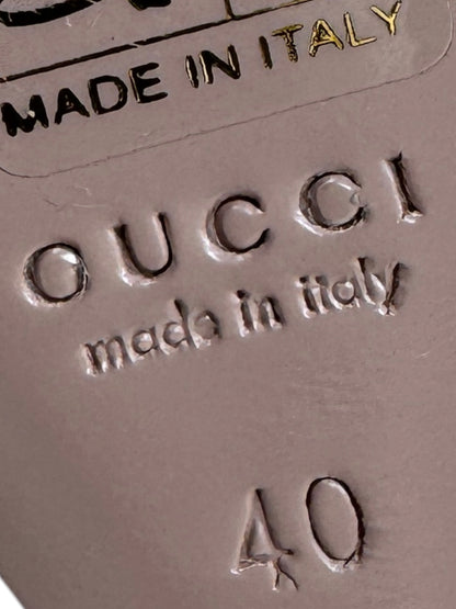 Gucci gold metallic platform 
