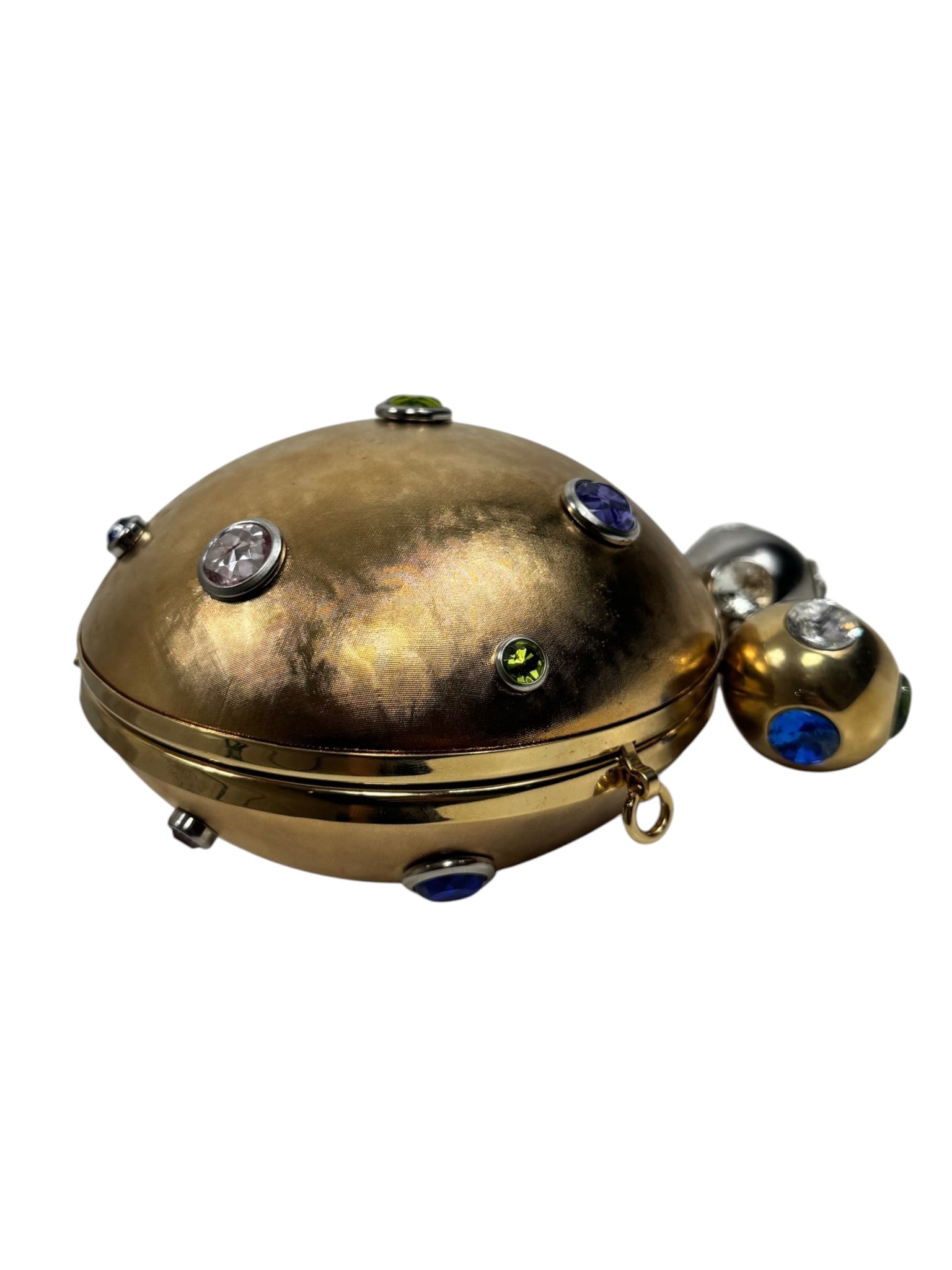Gucci gold minaudiere multicolor crystal