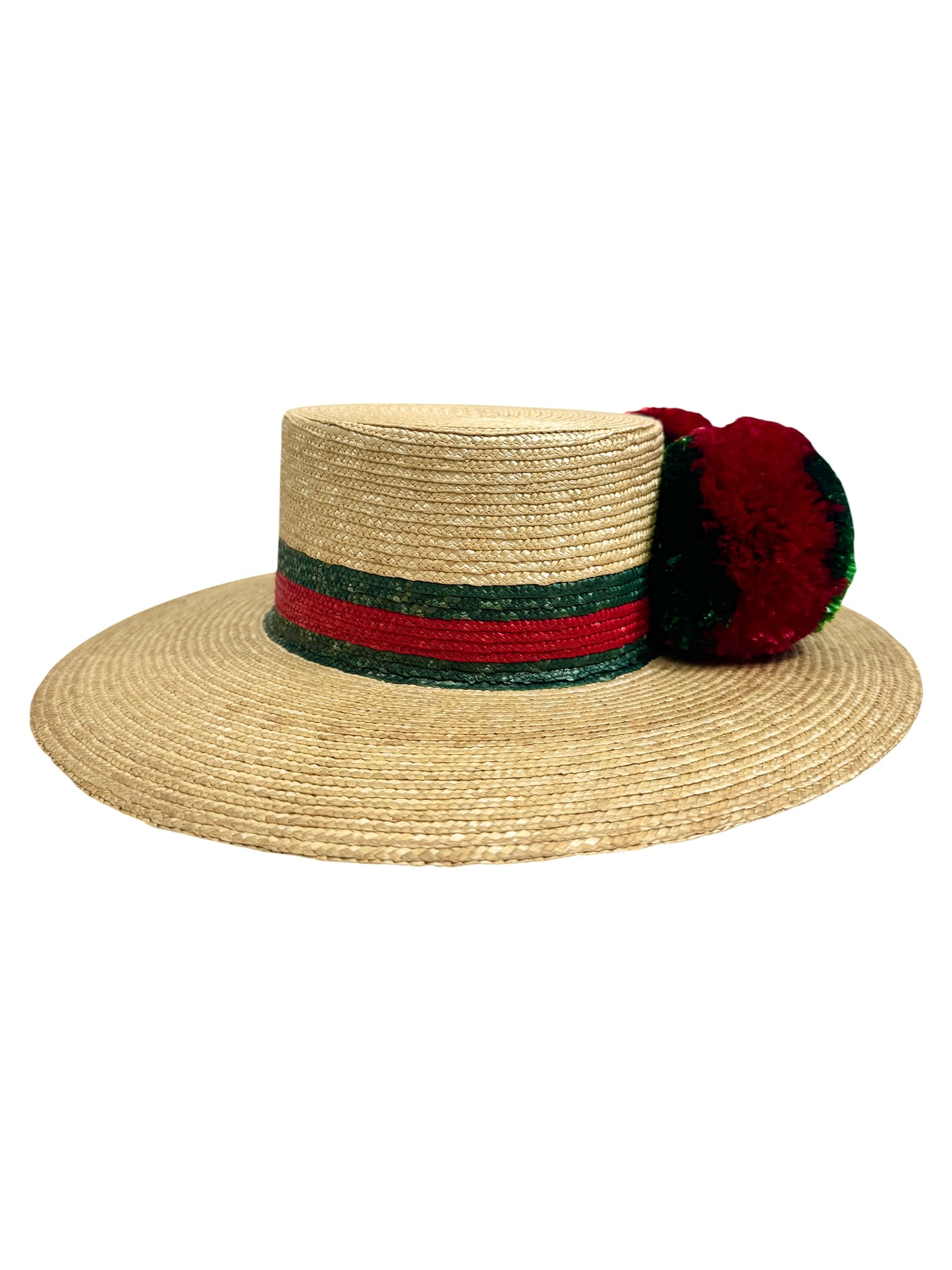 Gucci straw hat pompom