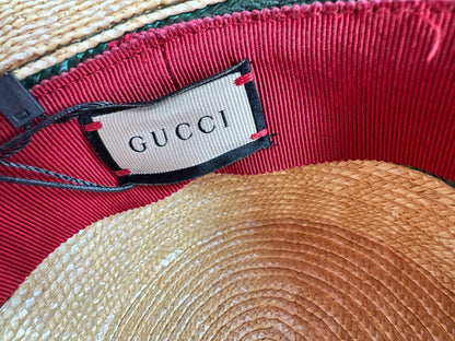 Gucci straw hat pompom