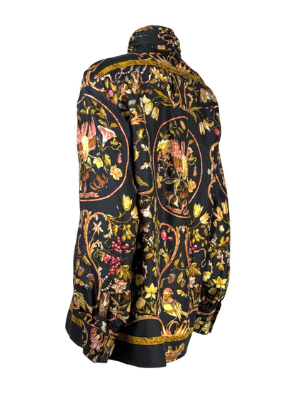 Hermès - Silk twill shirt printed with "Stones of the East and West"2