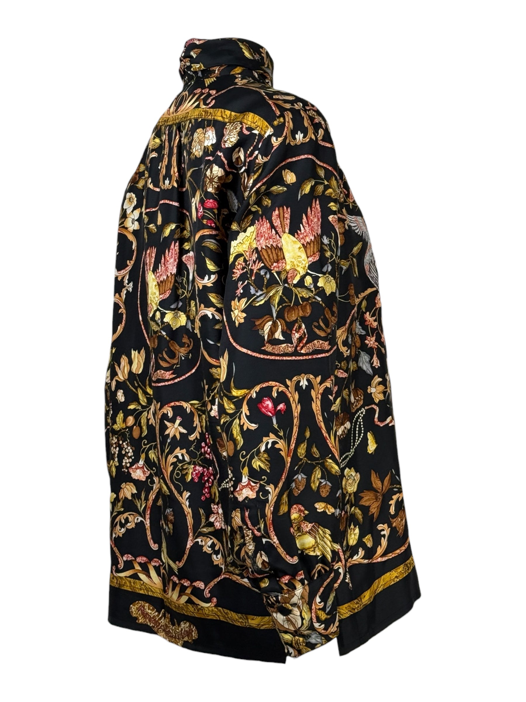 Hermès - Silk twill shirt printed with "Stones of the East and West"4