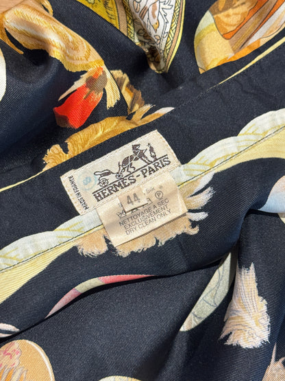 Hermes Couvee d’Hermes printed silk twill shirt