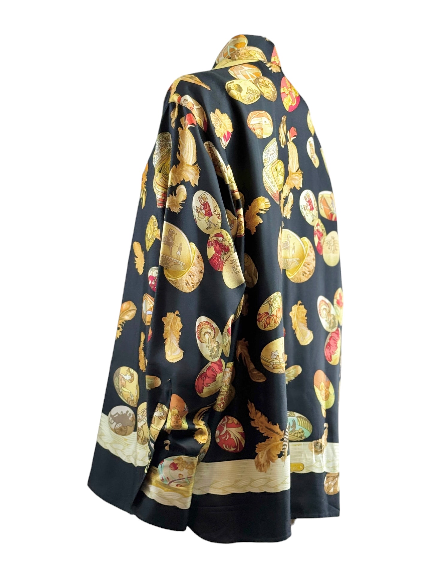 Hermes Couvee d’Hermes printed silk twill shirt