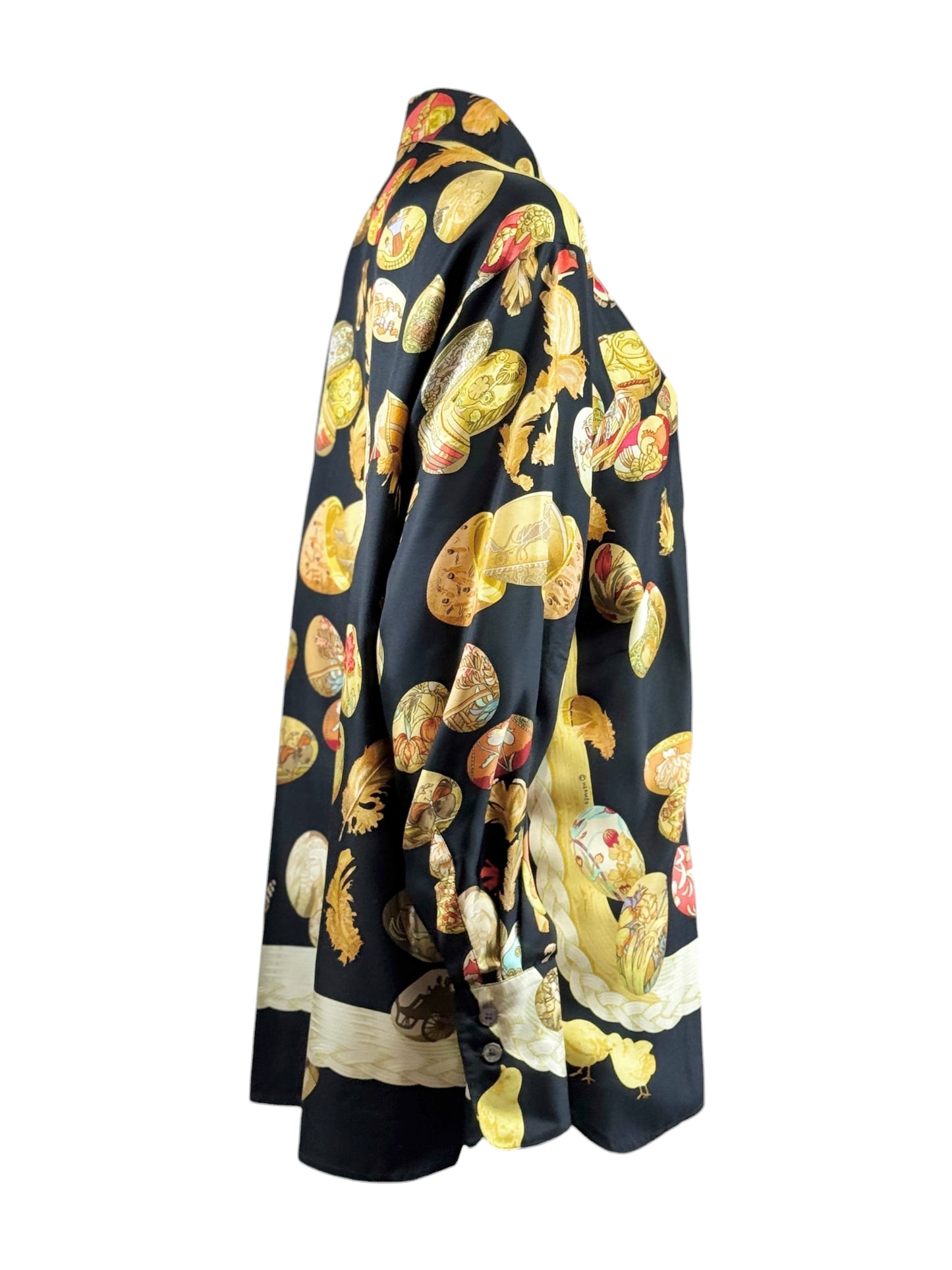 Hermes Couvee d’Hermes printed silk twill shirt