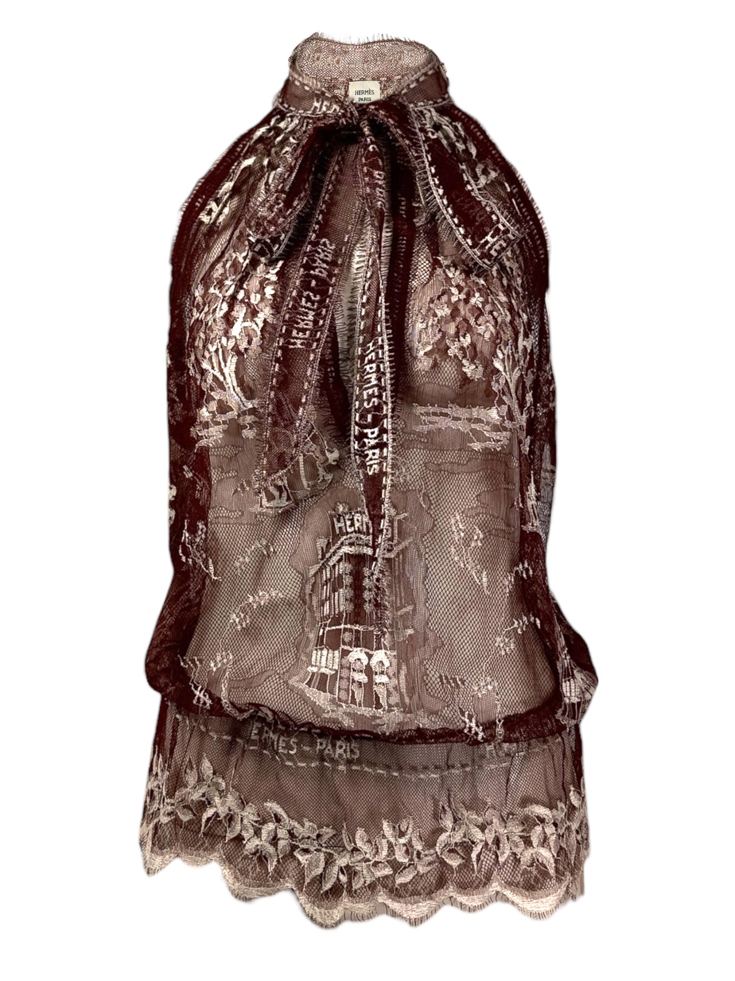 Hermes Jean Paul Gaultier Spring 2007 Look 50 lace top