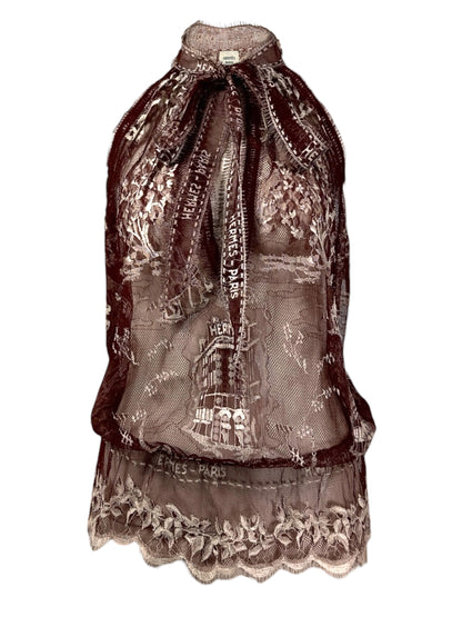 Hermes Jean Paul Gaultier Spring 2007 Look 50 lace top