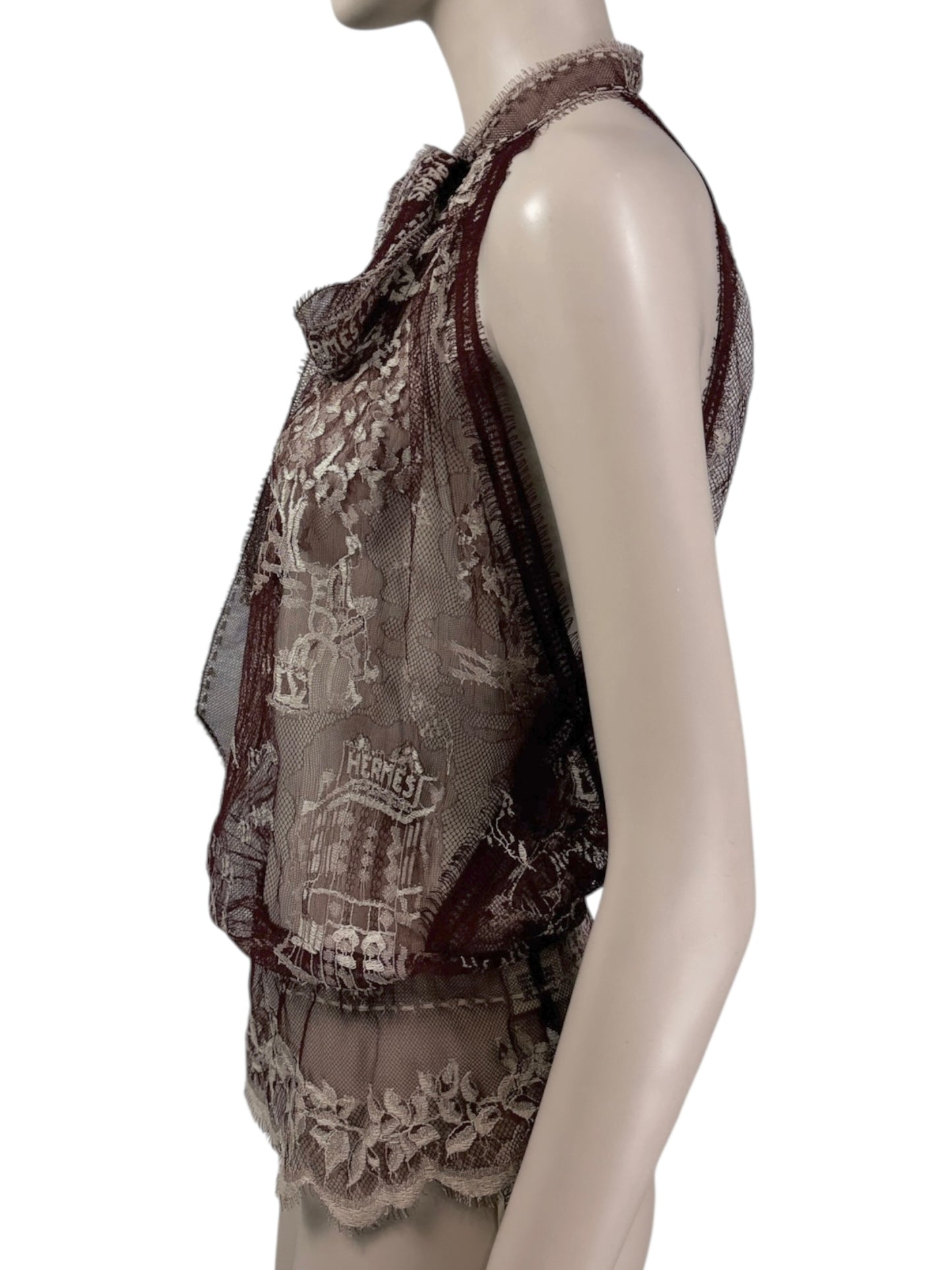 Hermes Jean Paul Gaultier Spring 2007 Look 50 lace top