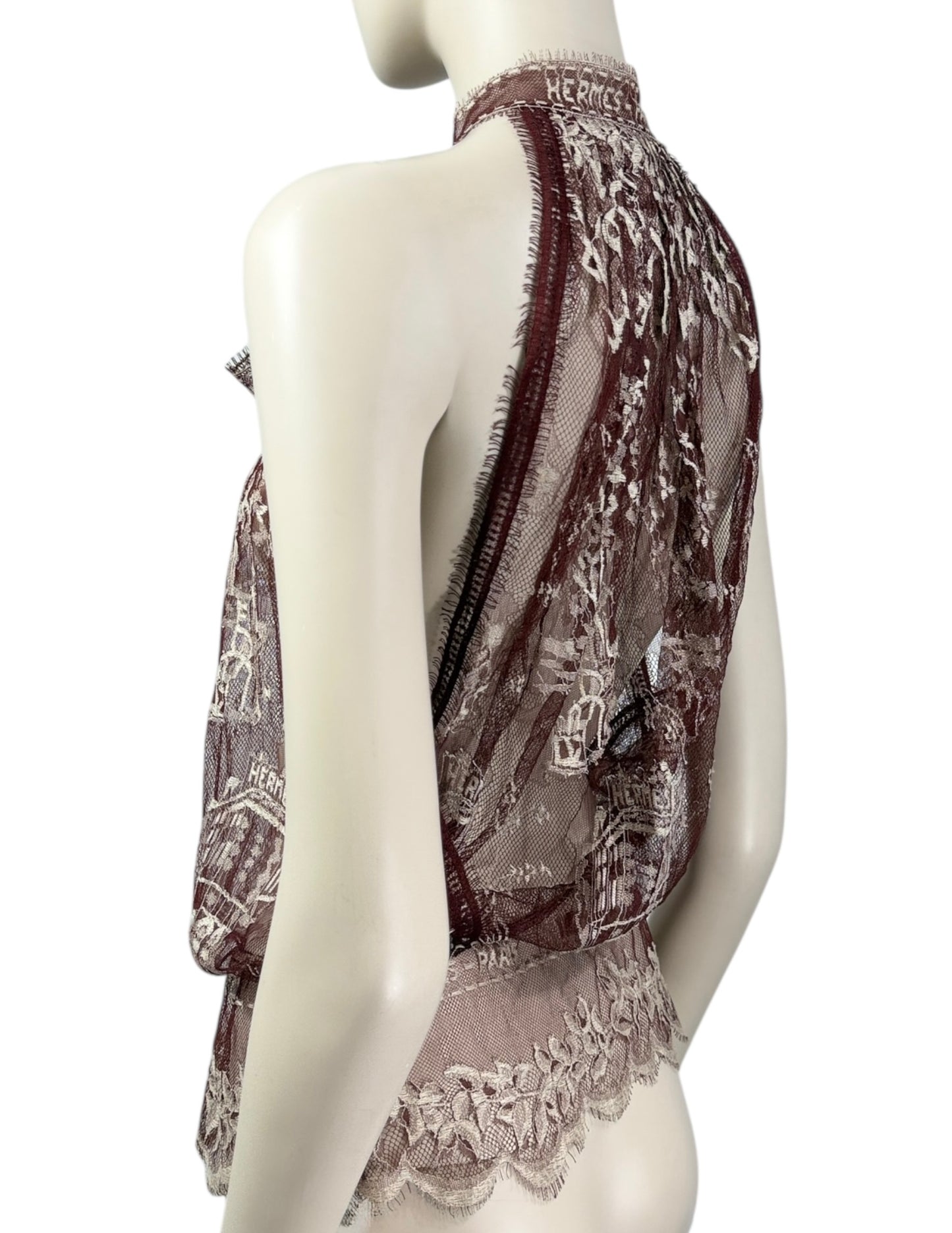Hermes Jean Paul Gaultier Spring 2007 Look 50 lace top