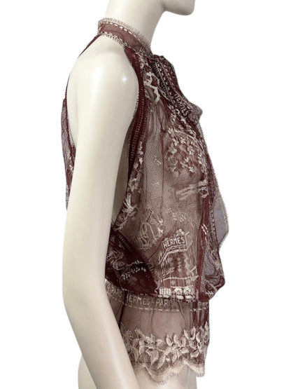 Hermes Jean Paul Gaultier Spring 2007 Look 50 lace top