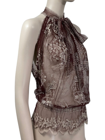 Hermes Jean Paul Gaultier Spring 2007 Look 50 lace top