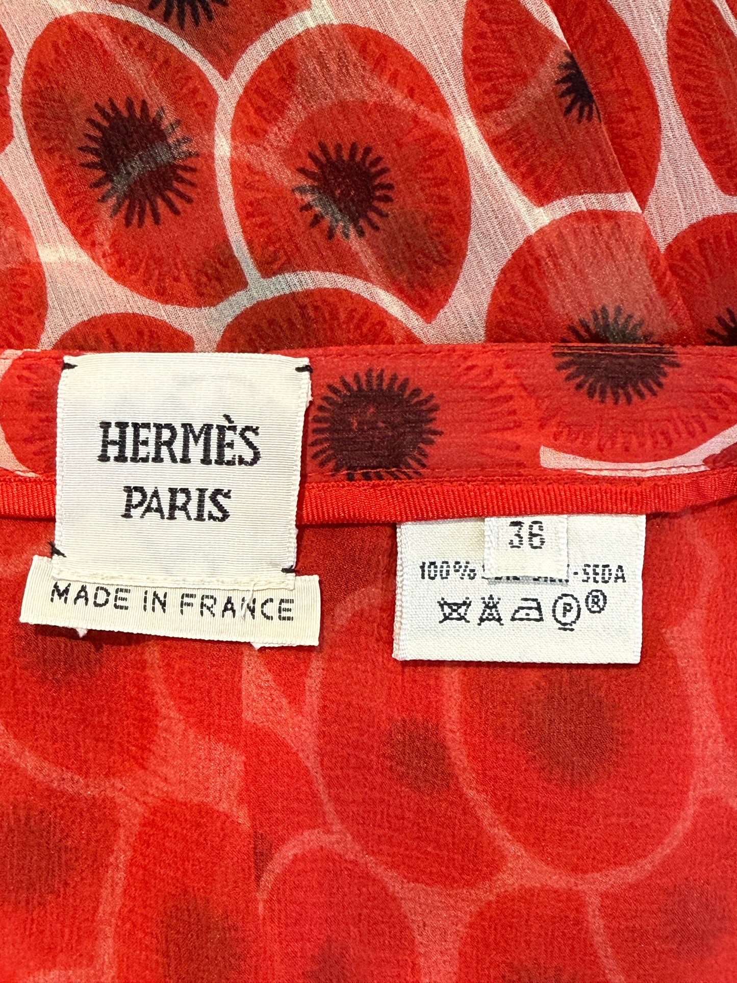 Hermes  Jean Paul Gaultier Spring/Summer 2007 Silk chiffon ensemble printed