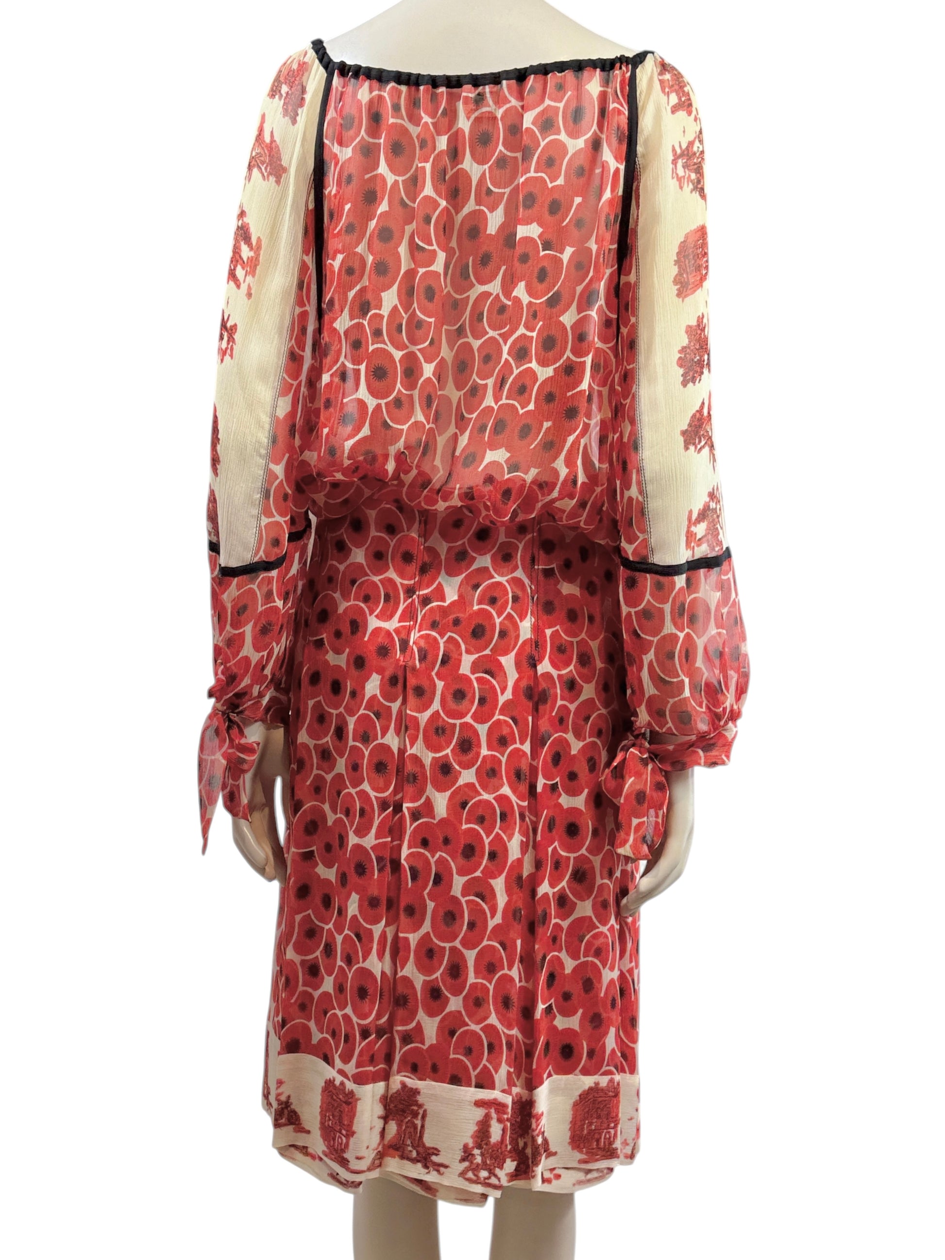 Hermes X Jean Paul Gaultier Spring/Summer 2007 Silk chiffon ensemble printed