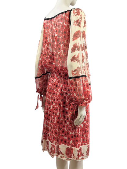 Hermes X Jean Paul Gaultier Spring/Summer 2007 Silk chiffon ensemble printed