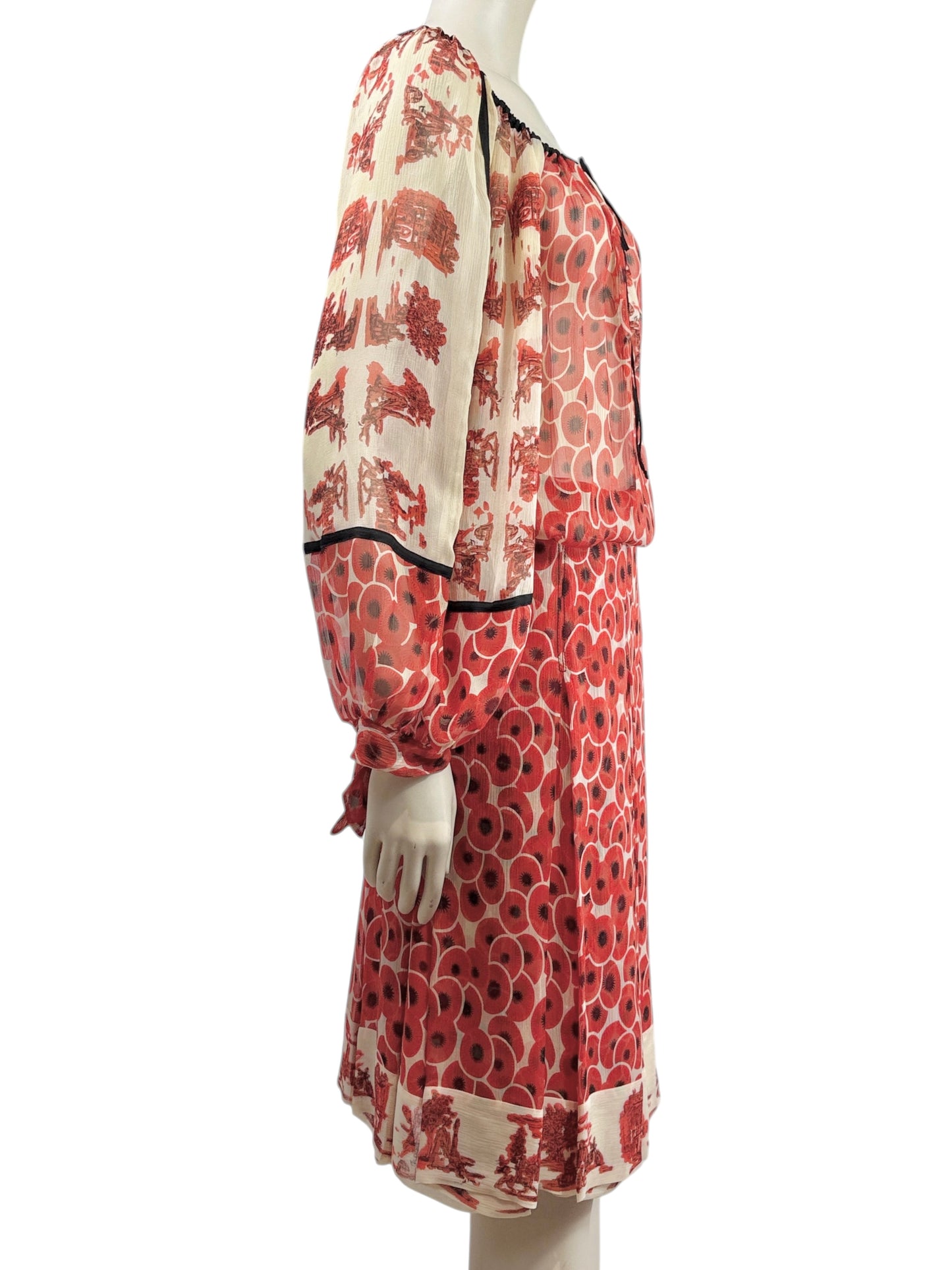 Hermes X Jean Paul Gaultier Spring/Summer 2007 Silk chiffon ensemble printed
