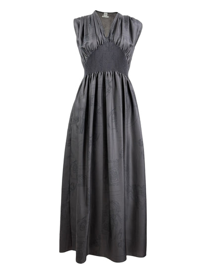 Hermes en désordre finesse silk printed dress