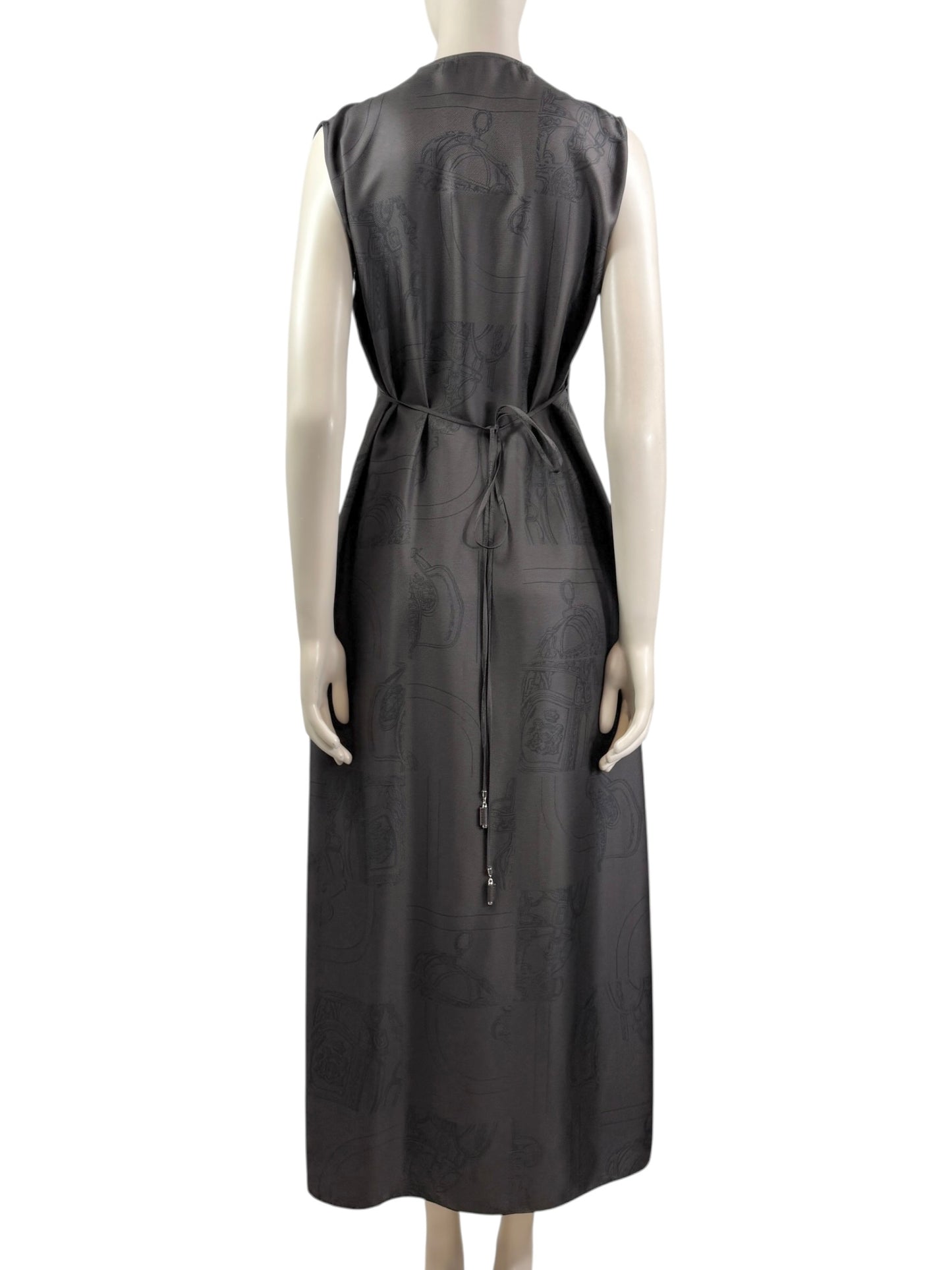 Hermes en désordre finesse silk printed dress