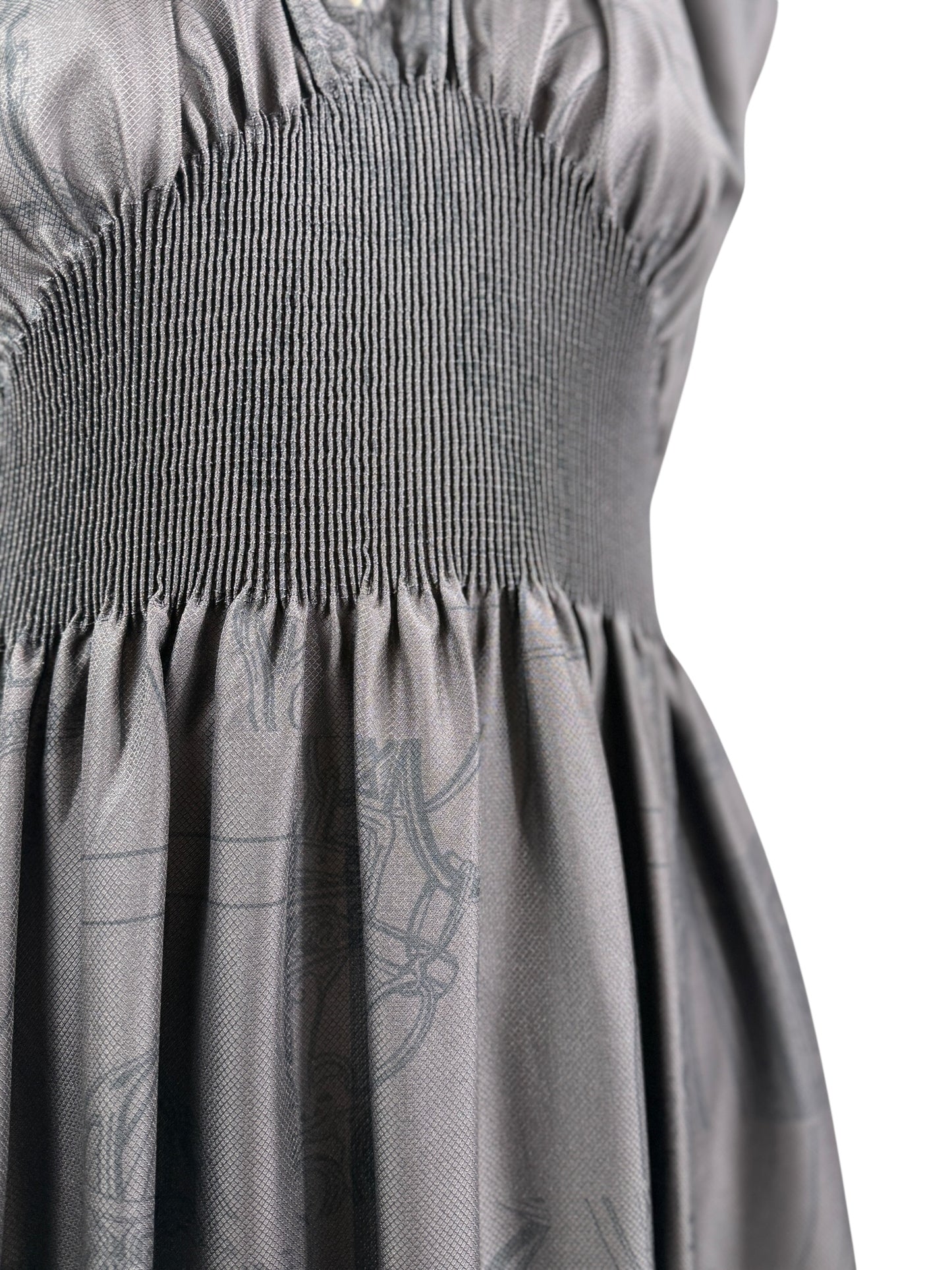 Hermes en désordre finesse silk printed dress