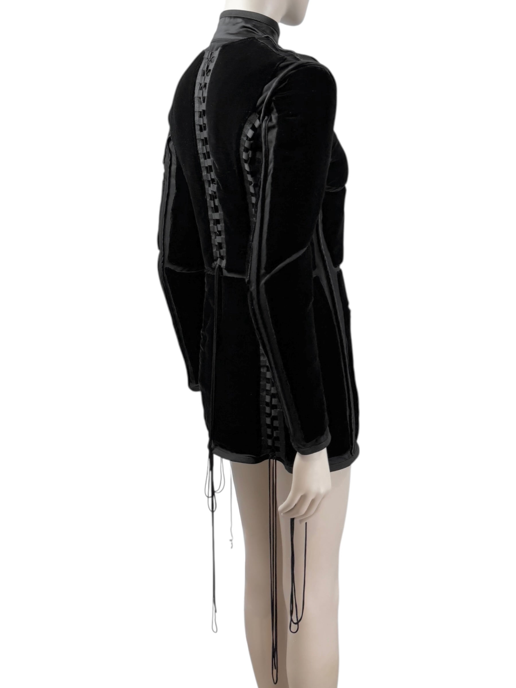 Jean Paul Gaultier Fall 1996 black corset velvet jacket