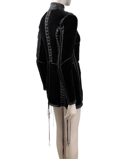 Jean Paul Gaultier Fall 1996 black corset velvet jacket
