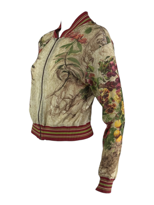 Jean Paul Gaultier Maille Classique - Blouson en mesh imprimé d’un motif de raisins